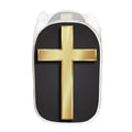 Classic Golden Cross Print Mesh Laundry Hamper