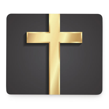 Classic Golden Cross Print Mouse Pad