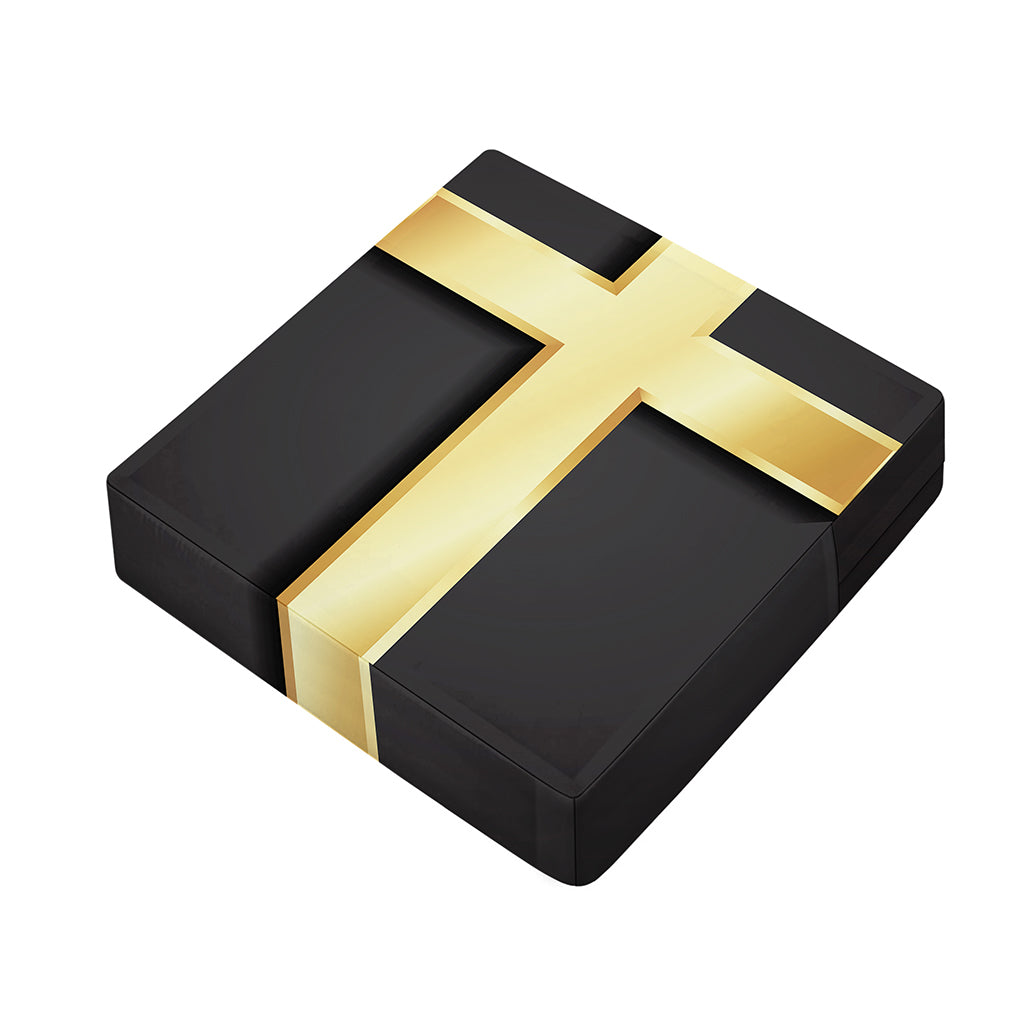 Classic Golden Cross Print Outdoor Seat Cushion Cover