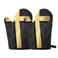 Classic Golden Cross Print Oven Mitts