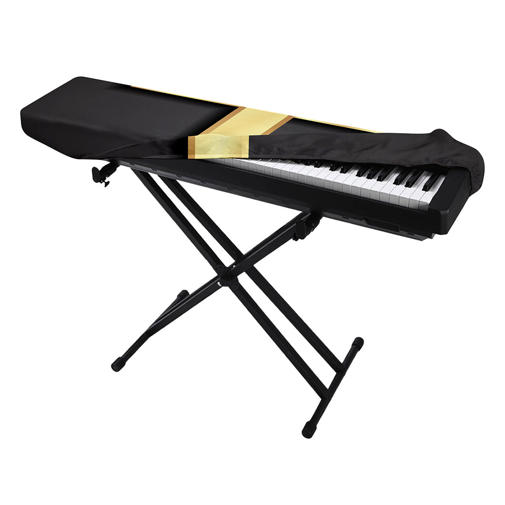 Classic Golden Cross Print Piano Keyboard Cover