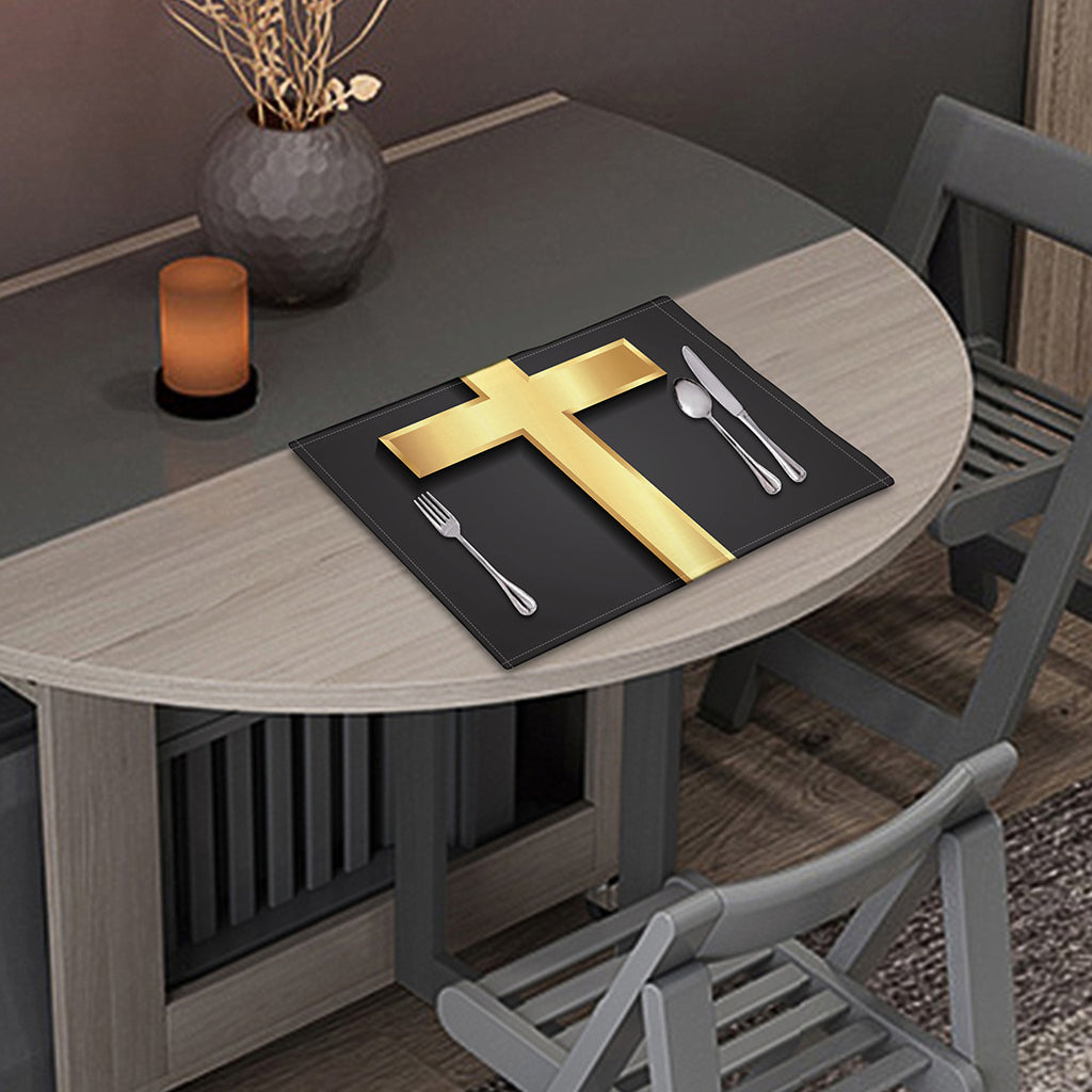 Classic Golden Cross Print Placemat