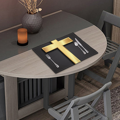 Classic Golden Cross Print Placemat