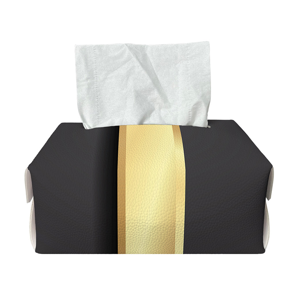 Classic Golden Cross Print Rectangle Tissue Box Cover