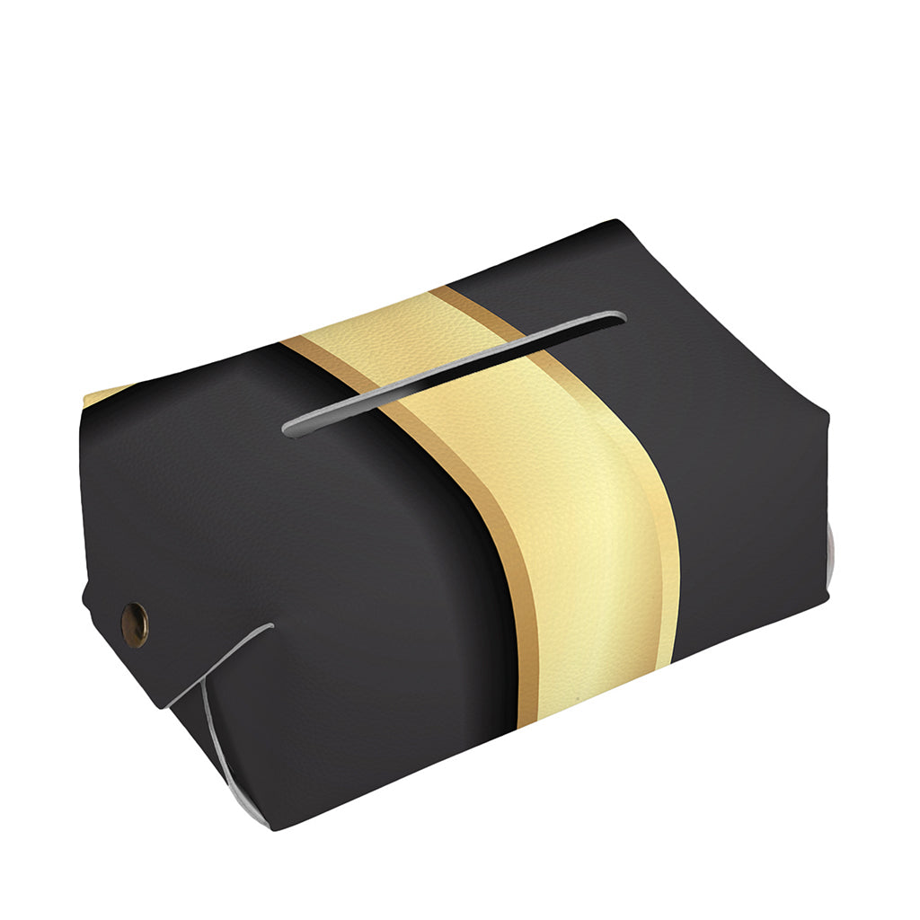 Classic Golden Cross Print Rectangle Tissue Box Cover