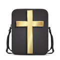 Classic Golden Cross Print Rectangular Crossbody Bag