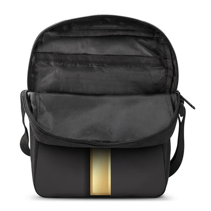 Classic Golden Cross Print Rectangular Crossbody Bag