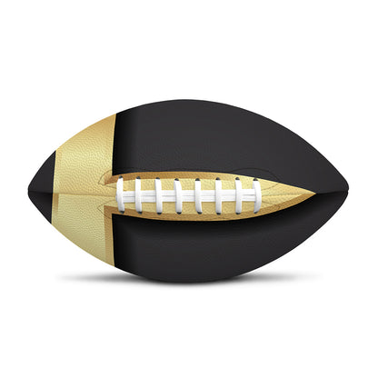 Classic Golden Cross Print Rugby Ball