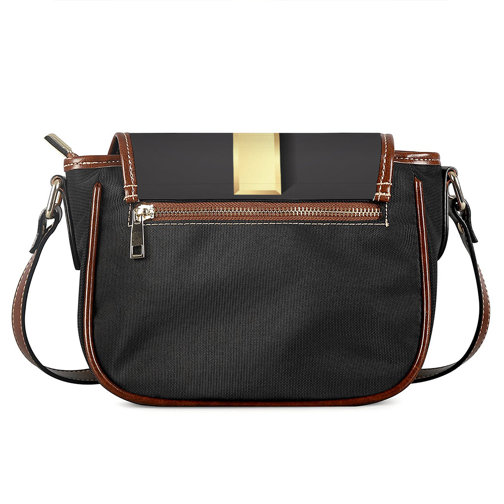 Classic Golden Cross Print Saddle Bag
