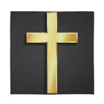 Classic Golden Cross Print Silk Bandana