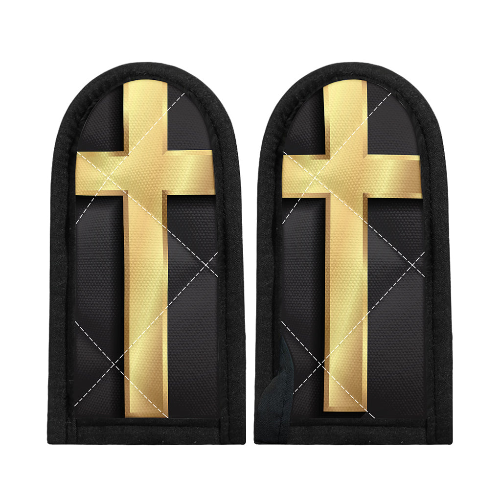 Classic Golden Cross Print Skillet Handle Cover