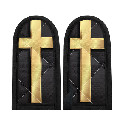 Classic Golden Cross Print Skillet Handle Cover