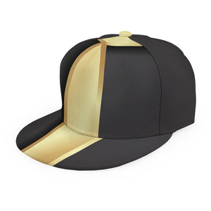 Classic Golden Cross Print Snapback Cap