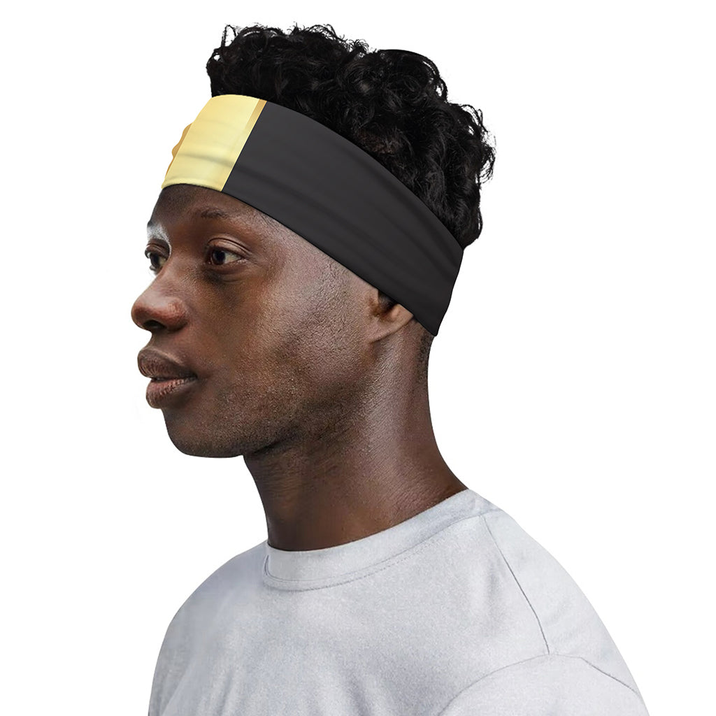 Classic Golden Cross Print Sports Headband