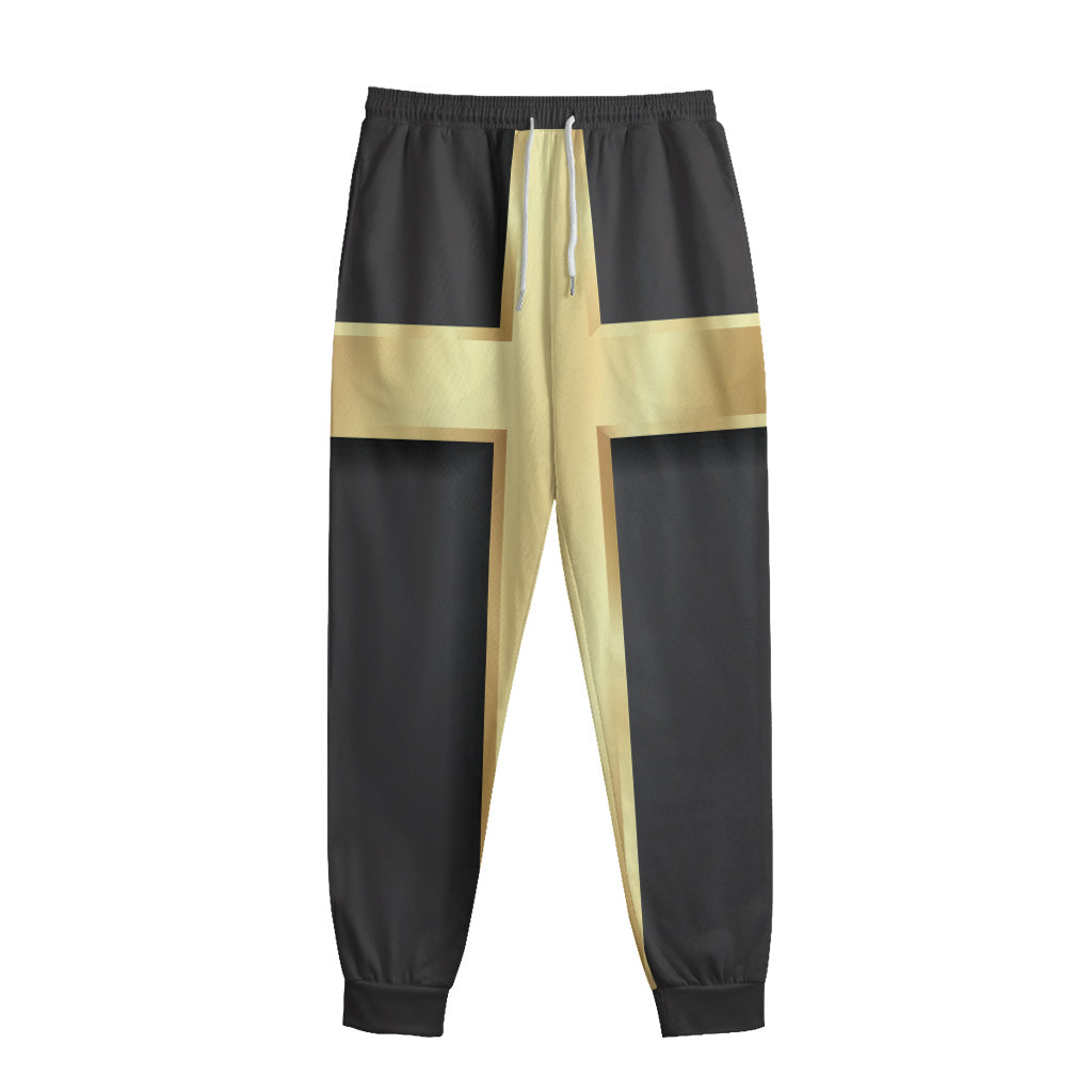 Classic Golden Cross Print Sweatpants