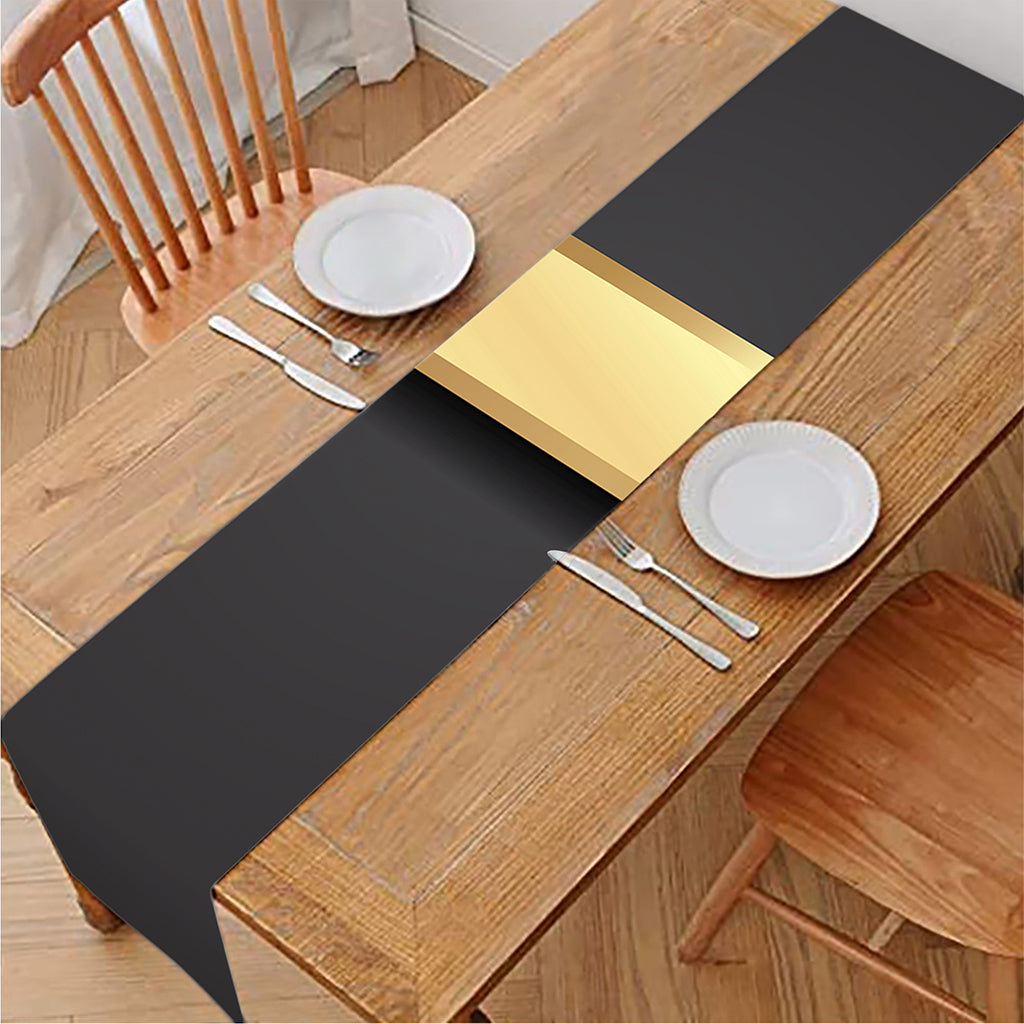 Classic Golden Cross Print Table Runner