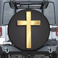 Classic Golden Cross Print Tire Cover