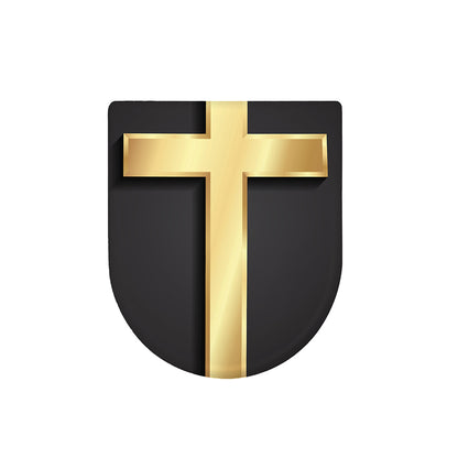 Classic Golden Cross Print Toilet Lid Cover