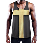 Classic Golden Cross Print Training Tank Top