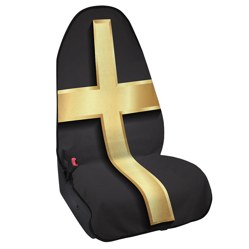Classic Golden Cross Print Waterproof Car Seat Cover