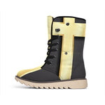 Classic Golden Cross Print Winter Boots