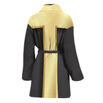 Classic Golden Cross Print Women's Bathrobe