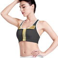 Classic Golden Cross Print Women's Sports Bra