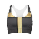 Classic Golden Cross Print Women's Sports Bra