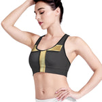 Classic Golden Cross Print Women's Sports Bra