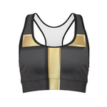 Classic Golden Cross Print Women's Sports Bra