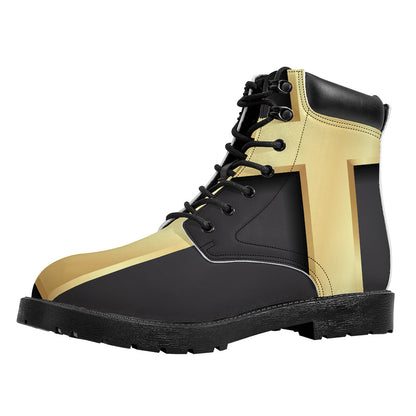 Classic Golden Cross Print Work Boots