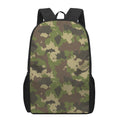 Classic Green Camouflage Print 17 Inch Backpack
