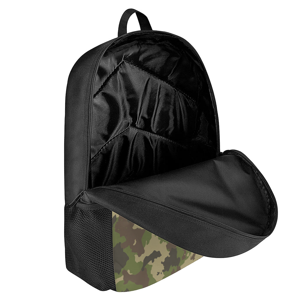 Classic Green Camouflage Print 17 Inch Backpack