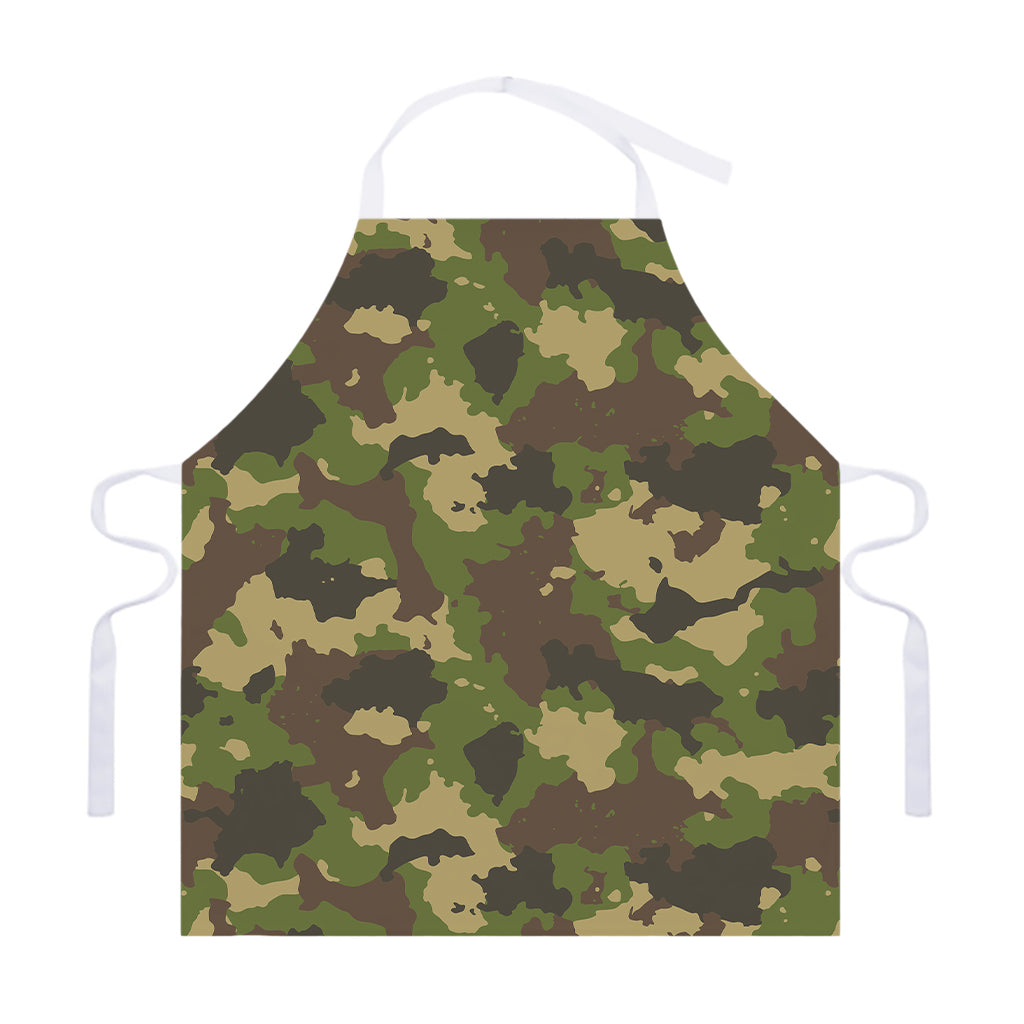 Classic Green Camouflage Print Adjustable Apron