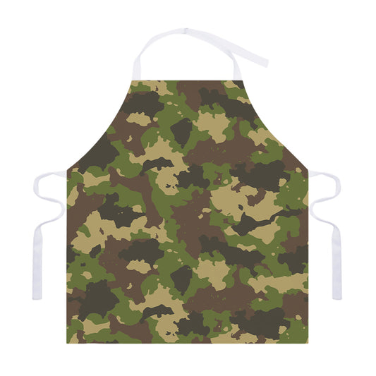 Classic Green Camouflage Print Adjustable Apron