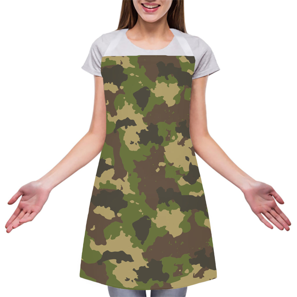 Classic Green Camouflage Print Adjustable Apron
