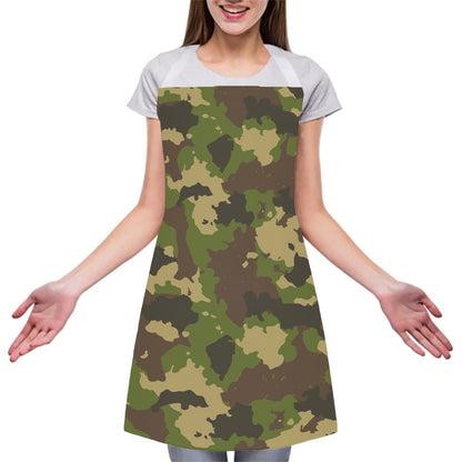 Classic Green Camouflage Print Adjustable Apron