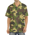 Classic Green Camouflage Print Aloha Shirt