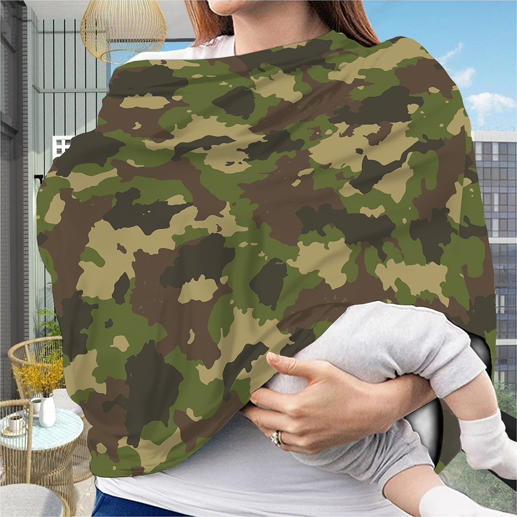 Classic Green Camouflage Print Baby Seat Cover