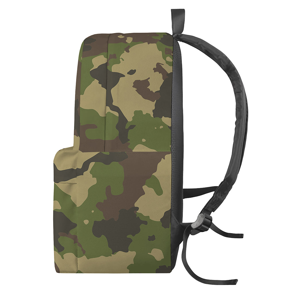 Classic Green Camouflage Print Backpack