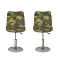 Classic Green Camouflage Print Bar Stool Covers