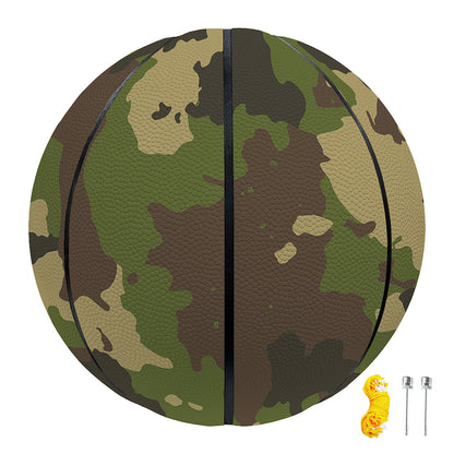 Classic Green Camouflage Print Basketball