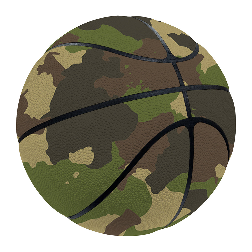 Classic Green Camouflage Print Basketball