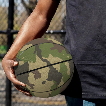 Classic Green Camouflage Print Basketball