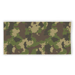 Classic Green Camouflage Print Beach Towel