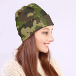 Classic Green Camouflage Print Beanie