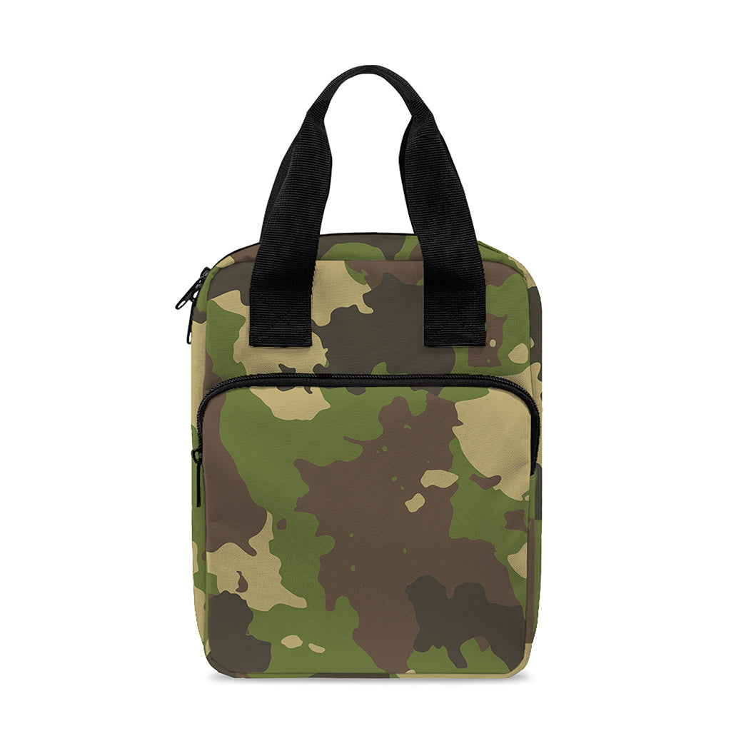 Classic Green Camouflage Print Bible Tote Bag