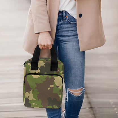 Classic Green Camouflage Print Bible Tote Bag