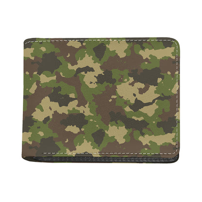 Classic Green Camouflage Print Bifold Wallet