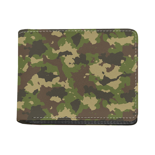 Classic Green Camouflage Print Bifold Wallet